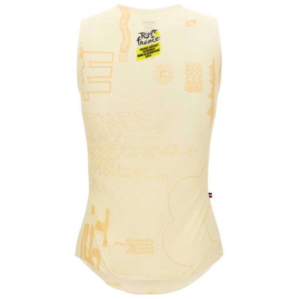 Herren Santini Tour de France 2024 armellose radunterhemd-Grand Départ Radtrikot Kaufen