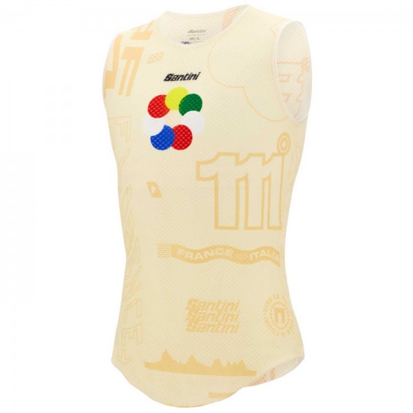 Herren Santini Tour de France 2024 armellose radunterhemd-Grand Départ Radtrikot Kaufen