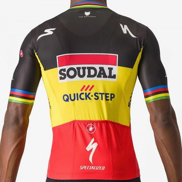 Herren Castelli Soudal Quick-Step 2024 Competizione 3 trikot-Belgian meister Radtrikot Kaufen