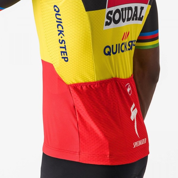 Herren Castelli Soudal Quick-Step 2024 Competizione 3 trikot-Belgian meister Radtrikot Kaufen