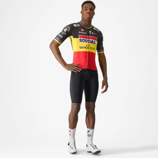 Herren Castelli Soudal Quick-Step 2024 Competizione 3 trikot-Belgian meister Radtrikot Kaufen