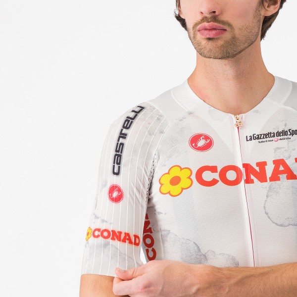 Herren Weiße Trikot Giro d'Italia 2025 Race 8S Radtrikot Kaufen