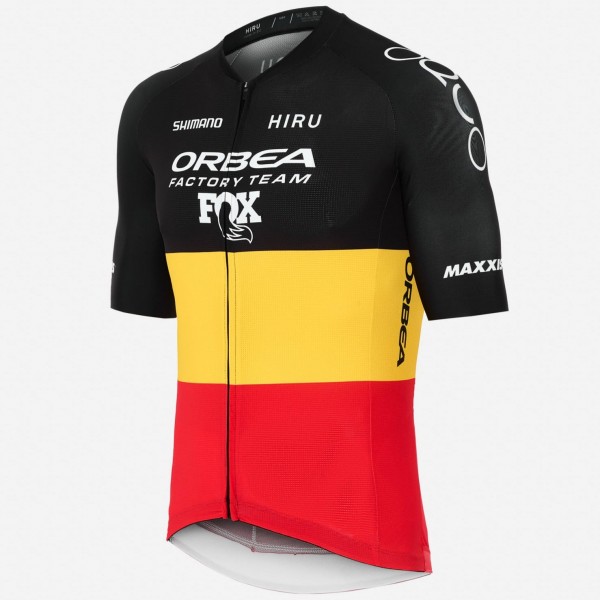 Herren Hiru Orbea Factory Team 2025 Core trikot-Belgischer Meister Radtrikot Kaufen