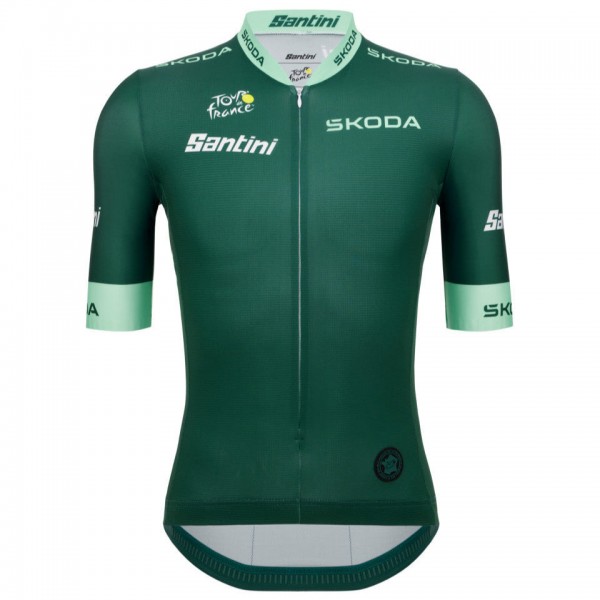 Herren Trikot Santini Grün Tour de France 2025 Offiziell Radtrikot Kaufen