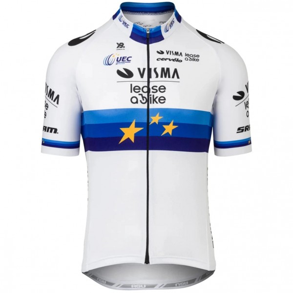 Herren Team Visma Lease a bike 2025 trikot-Europameister Radtrikot Kaufen