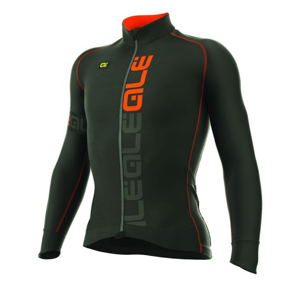 2016 ALE 3 SEASON Radtrikot Langarm-Schwarz ORANGE FLUO Radtrikot Kaufen