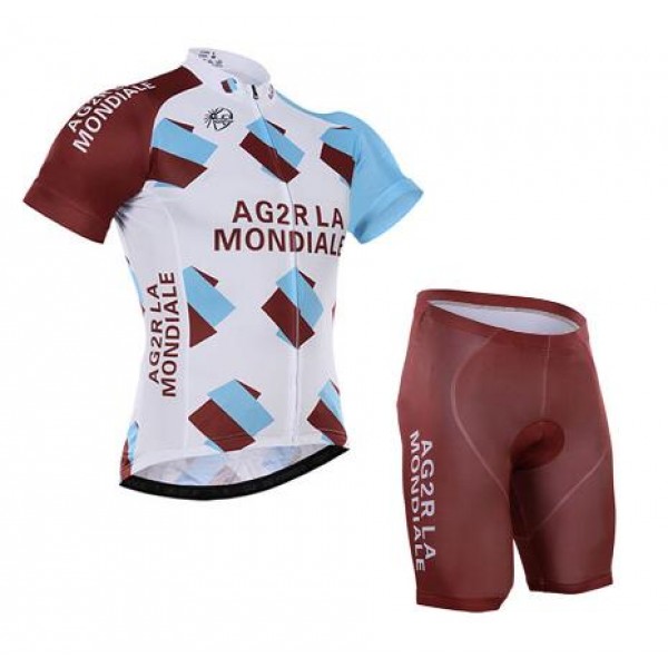 2016 Ag2r La Mondiale Radbekleidung Radtrikot Kurzarm und Fahrradhosen Kurz Radtrikot Kaufen