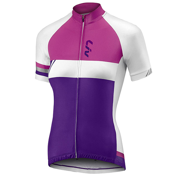 2016 Liv Damen Radtrikot Langarm paars Weiß Radtrikot Kaufen