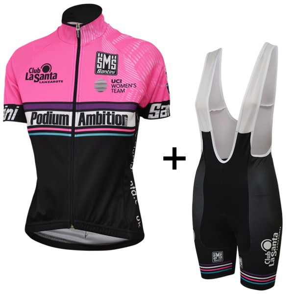 2016 Podium Ambition Damen Fahrradbekleidung Satz Fahrradtrikot Kurzarm Trikot und Kurz Trägerhose Radtrikot Kaufen