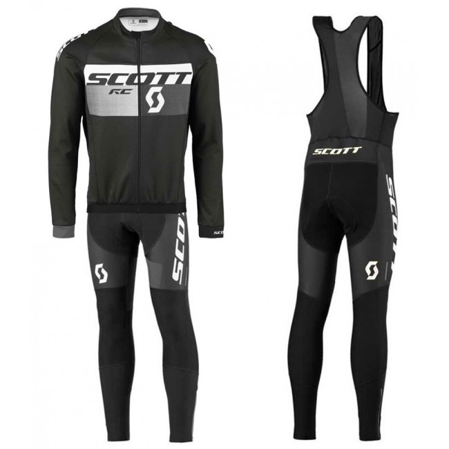 2016 Scott RC Schwarz-Grau Fahrradbekleidung Satz Radtrikot Langarm+Lang Trägerhose Radtrikot Kaufen 2016 Scott RC Schwarz-Grau Fahrradbekleidung Satz Radtrikot Langarm+Lang Trägerhose Radtrikot Kaufen
