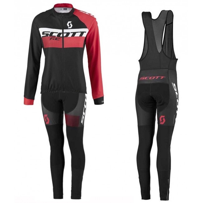 2016 Scott RC Schwarz-Rot Damen Fahrradbekleidung Satz Radtrikot Langarm+Lang Trägerhose Radtrikot Kaufen 2016 Scott RC Schwarz-Rot Damen Fahrradbekleidung Satz Radtrikot Langarm+Lang Trägerhose Radtrikot Kaufen
