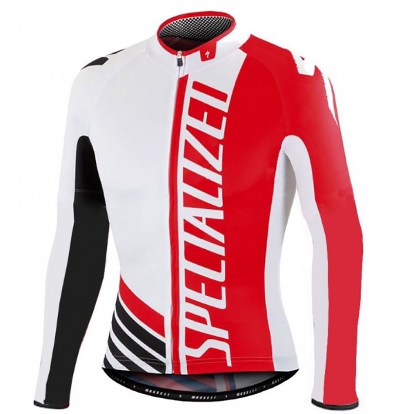2016 Specialized Pro Team SZK Weiß-Rot Radtrikot Langarm Radtrikot Kaufen