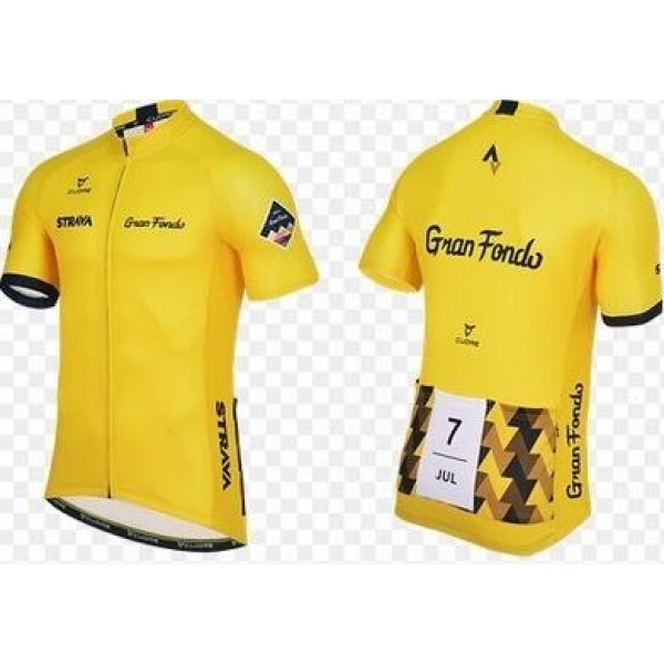 2016 Strava Radtrikot Kurzarm gelb Radtrikot Kaufen