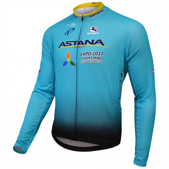 Astana Pro 2017 Radtrikot Langarm Radtrikot Kaufen Astana Pro 2017 Radtrikot Langarm Radtrikot Kaufen