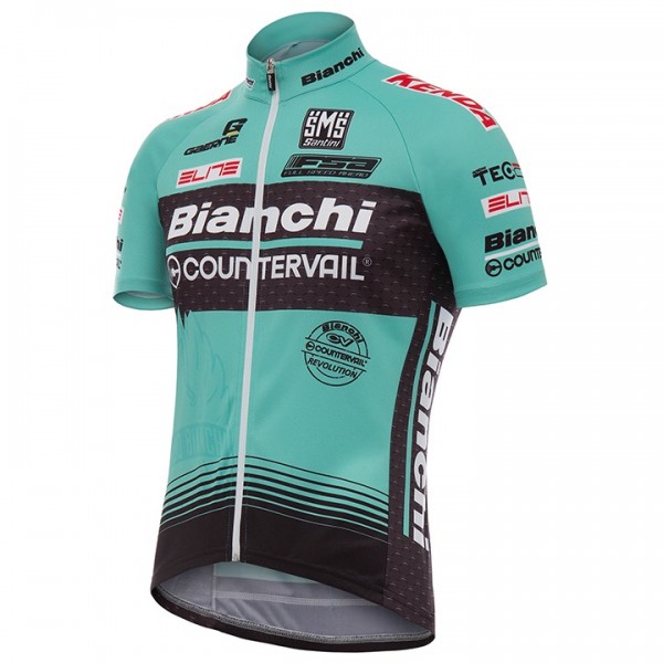 2017 Bianchi Countervail Radtrikot Kurzarm Grün Radtrikot Kaufen