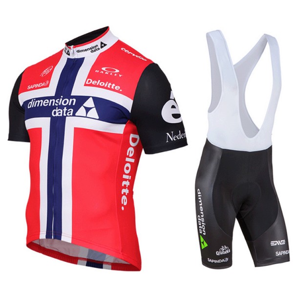 DIMENSION DATA 2017 Norwegian Champion Fahrradbekleidung Satz Radtrikot Kurzarm+Kurz Trägerhose Radtrikot Kaufen
