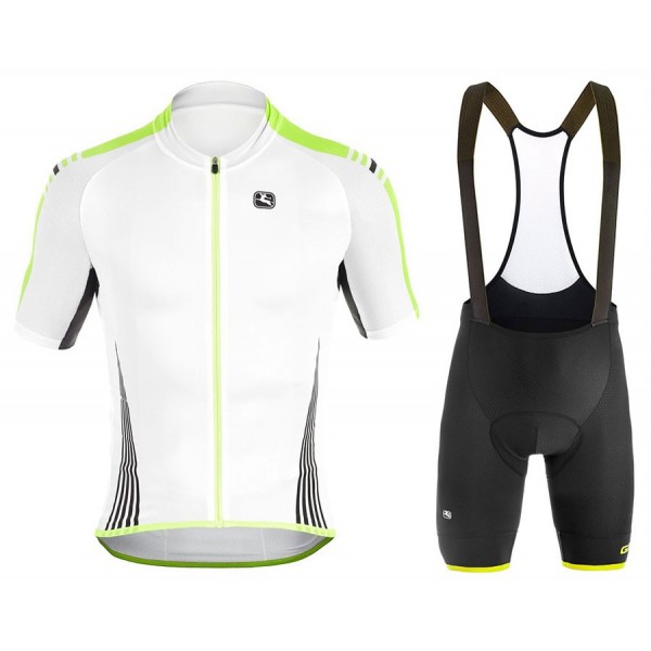 2017 Giordana Sahara Weiß-Vert Fahrradbekleidung Satz Radtrikot Kurzarm+Kurz Trägerhose Radtrikot Kaufen