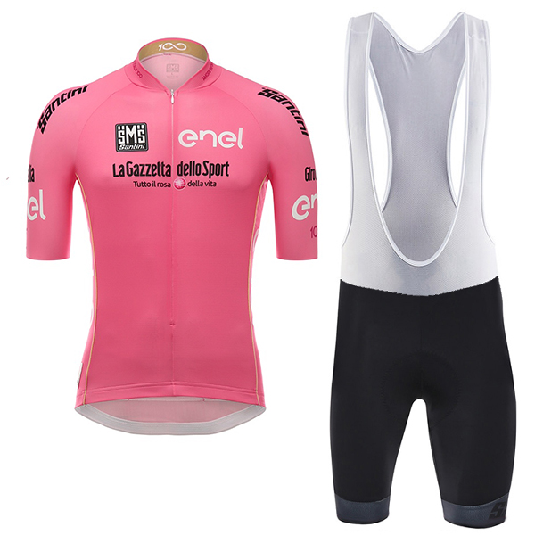 Giro d'Italia 2017 Rose Fahrradbekleidung Satz Radtrikot Kurzarm+Kurz Trägerhose Radtrikot Kaufen