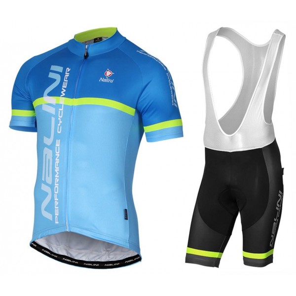2017 Nalini PRO Brivio Blau Fahrradbekleidung Satz Radtrikot Kurzarm+Kurz Trägerhose Radtrikot Kaufen
