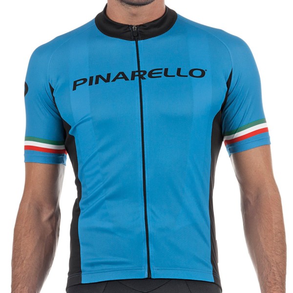2017 Pinarello Strada Radtrikot Kurzarm-Sky Blau Italia Radtrikot Kaufen