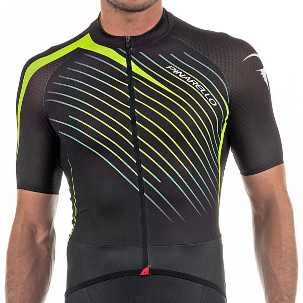 2017 Pinarello Tour Radtrikot Kurzarm-Schwarz Gelb Radtrikot Kaufen