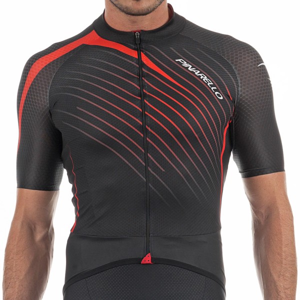2017 Pinarello Tour Radtrikot Kurzarm-Schwarz Rot Radtrikot Kaufen