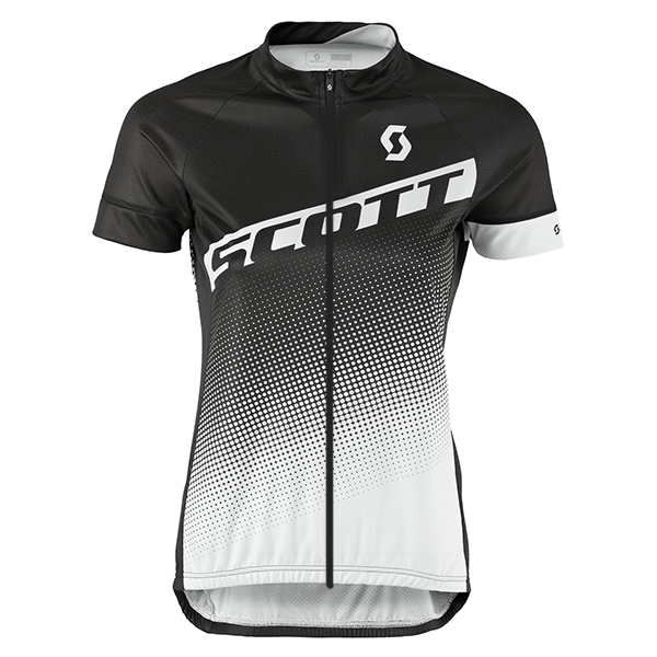 2017 Scott Damen Schwarz Weiß Radtrikot Kurzarm Radtrikot Kaufen