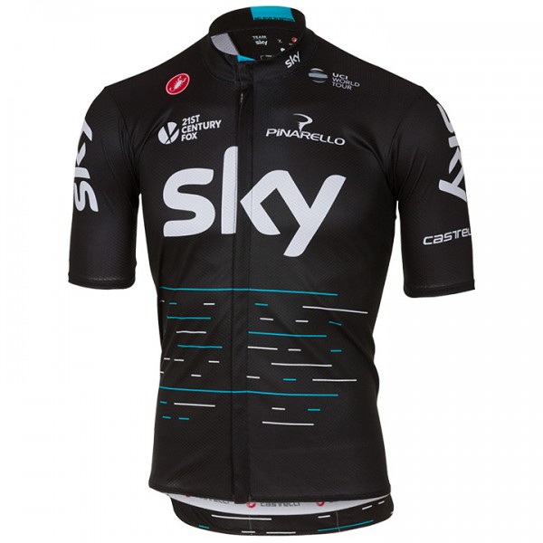 2017 Sky Pro Radtrikot Kurzarm Schwarz Radtrikot Kaufen