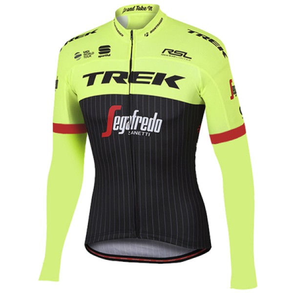Trek Segafredo Pro 2017 Gelb Radtrikot Langarm Radtrikot Kaufen